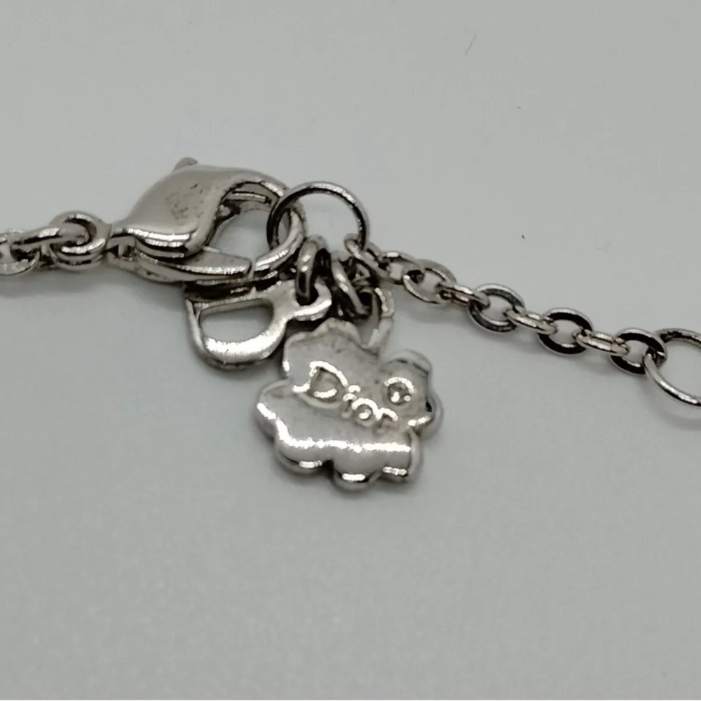 Authentic Christian Dior Necklace Pinks Silver - Picture 5 of 11